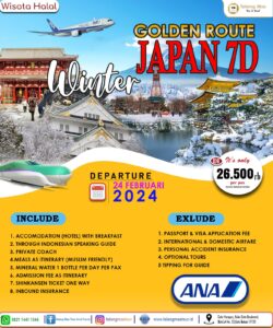 Paket Wisata Golden Route Japan 7D 24 Februari 2024