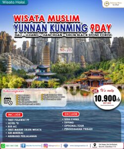 Paket Wisata Muslim Yunnan Kunming 9 Hari Mei Sampai Desember 2024