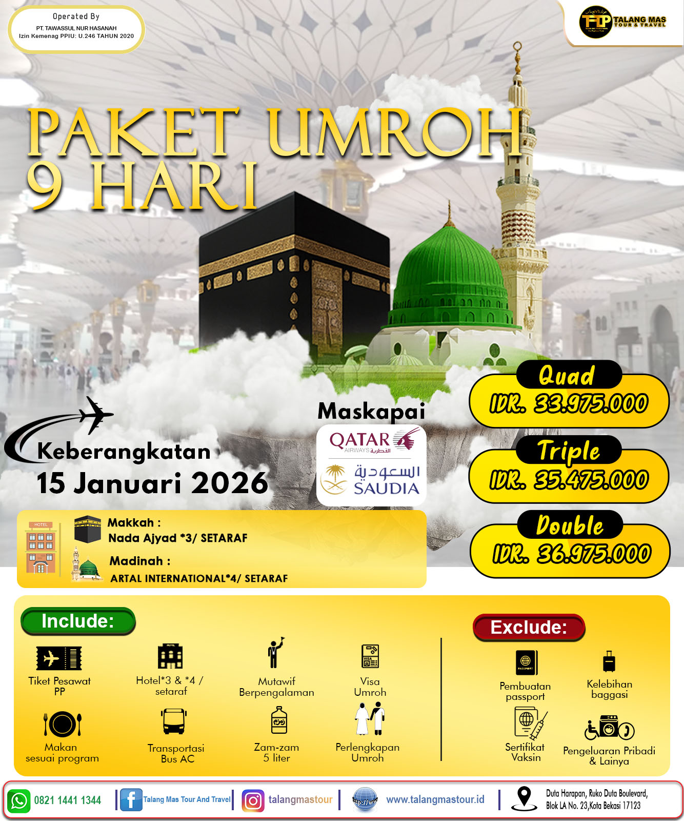 Paket Umroh Januari 2026
